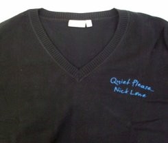 Nick Lowe - Quiet Please Black Men's V-Neck Sweater