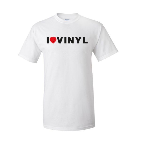 Yep Roc - I Heart Vinyl - T Shirt (White)