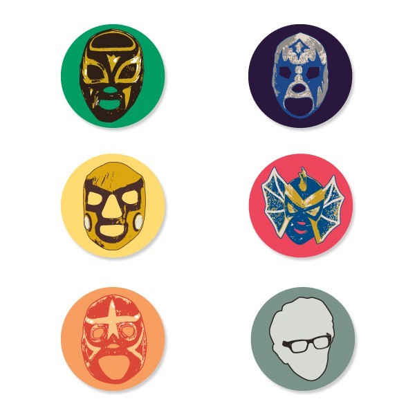 Los Straitjackets - What's So Funny About Peace Love And Los Straitjackets - Enamel Pins
