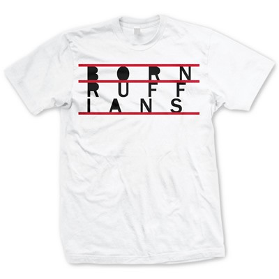 Born Ruffians - 'Red Lines' WHITE - T-Shirt