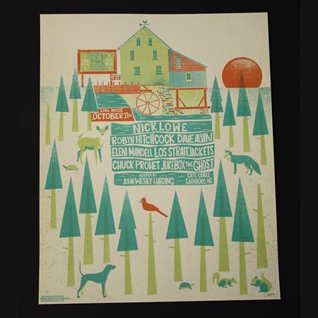 Yep Roc 15 Thursday 10/11 Silk-Screened Poster
