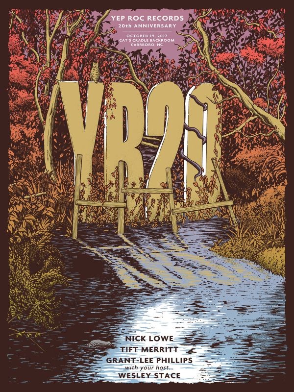Yep Roc 20 - Thursday 10/19 Silk Screened Poster (Neal Williams)
