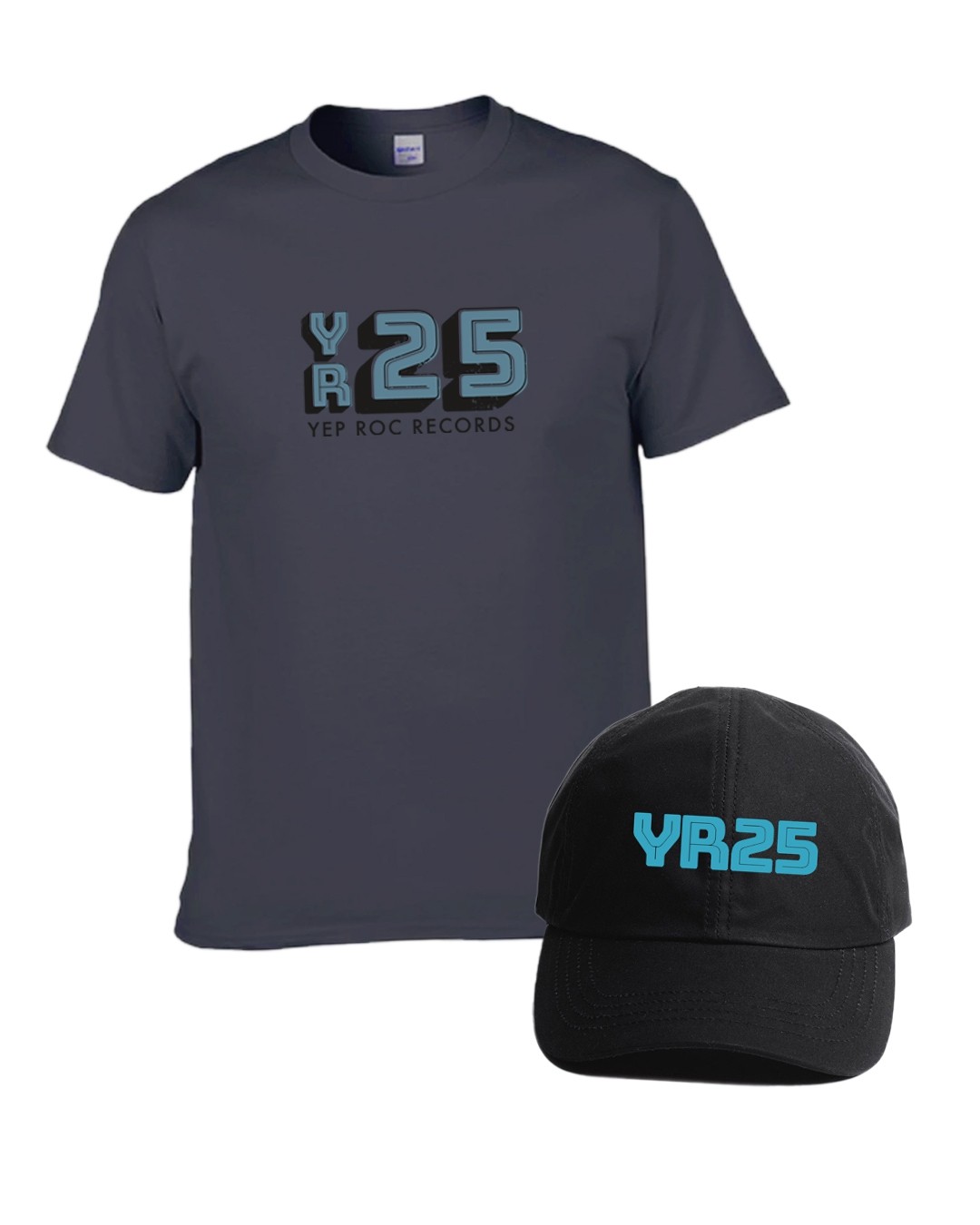 Yep Roc Records - YR25 Baseball Hat and T-shirt Pre-Order. Available September 30, 2022
